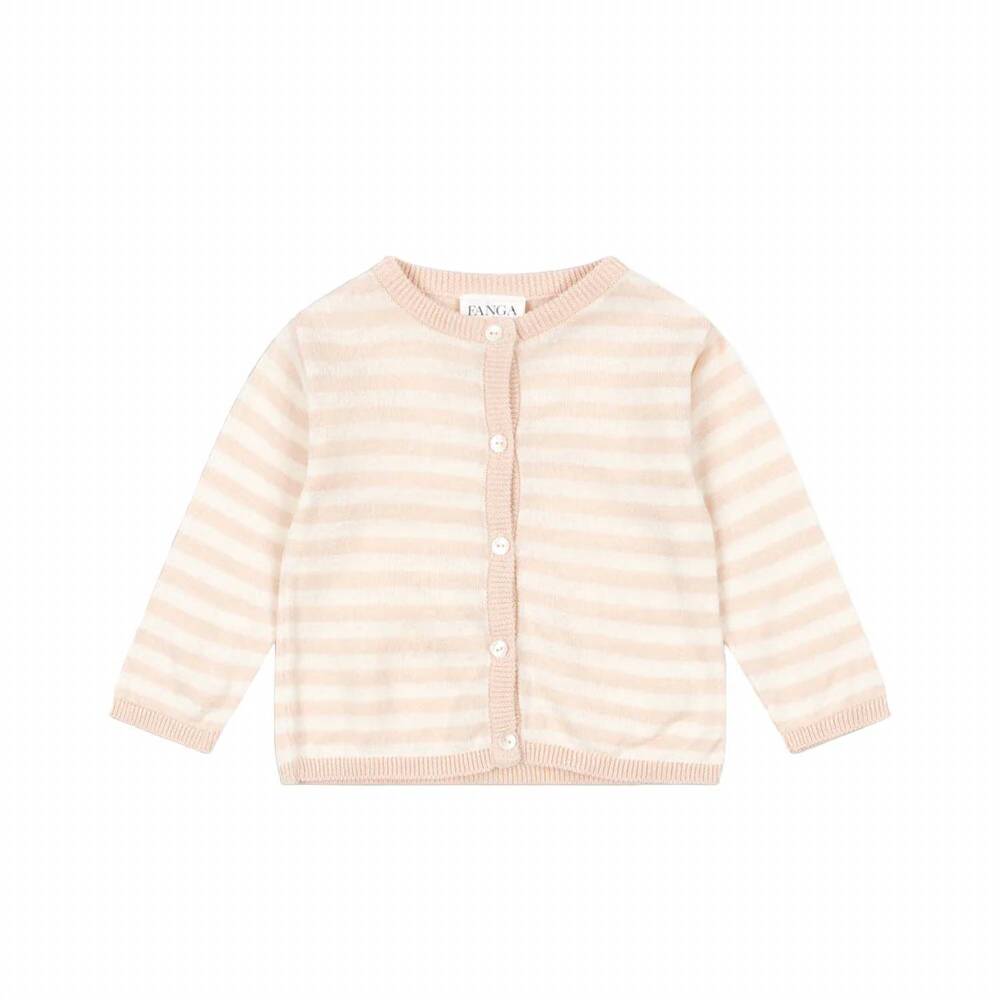 NEW KONGES SLØJD kid's venti knit cardigan in cameo rose